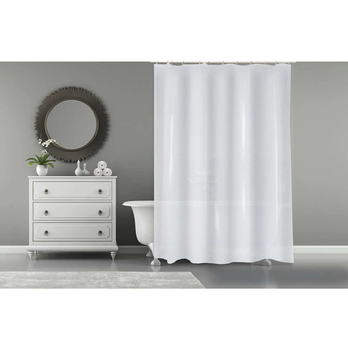 3 Штора для ванной комнаты Spirella Bio white фото 3