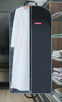pic Чехол для одежды Hausmann Monocolor со стенкой из ПВХ и ручками 60x140см