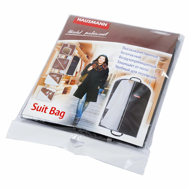 4 Чехол для одежды Hausmann 100x60см, черный фото 4