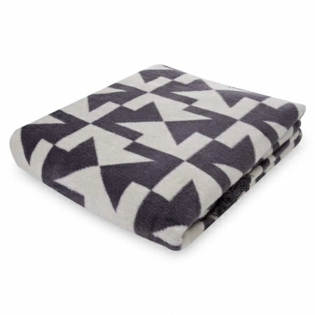 Плед 150x200см Pappel Scotch Jacquard, серый с белым фото 1