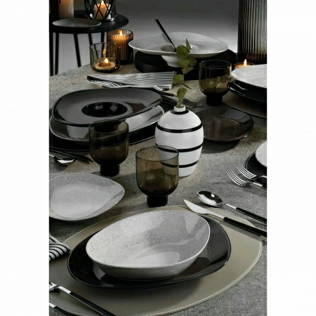 3 Тарелка для пасты Kutahya Galaxy, светло-серый фото 3