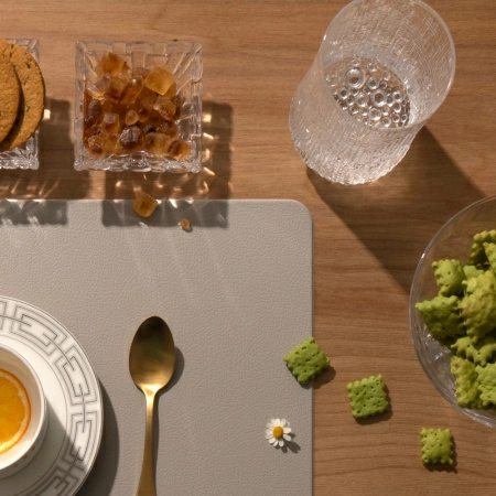 Салфетка сервировочная Zapel Eco Leather light grey фото 4