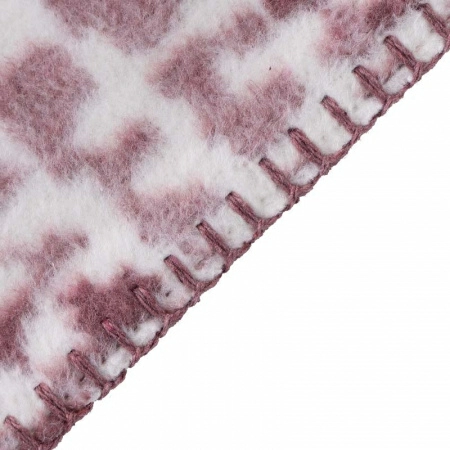 4 Плед 200x220см Pappel Cotton, белый с бордовым фото 2