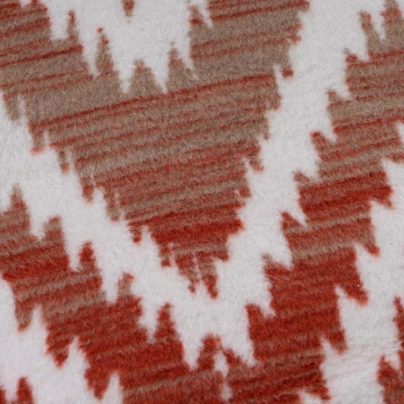 4 Плед 200x220см Pappel Cotton, красный с бежевым фото 3