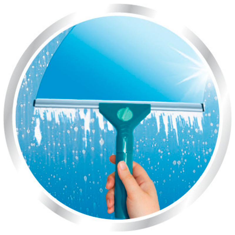 Щётка для мытья окон с губкой и телескопической ручкой Leifheit Basic Wet & Dry (100-155см) фото 5