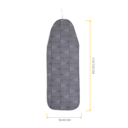Чехол для гладильной доски металлизированный Hausmann Cosmic 33/43 х 110/120см, серый фото 7